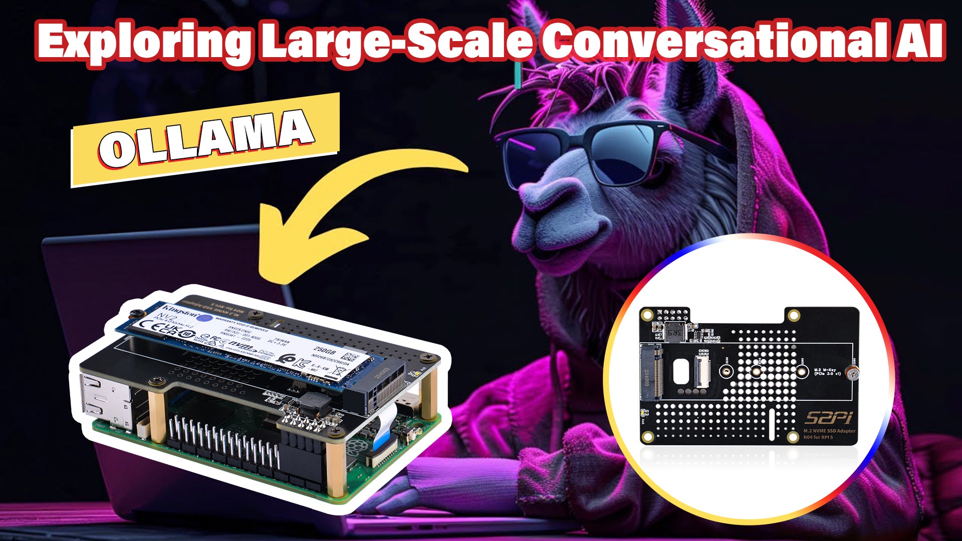 Utilizing Ollama 3.1 on a Raspberry Pi 5 with Expanded Disk Space via 52Pi M.2 NVMe SSD adapter.