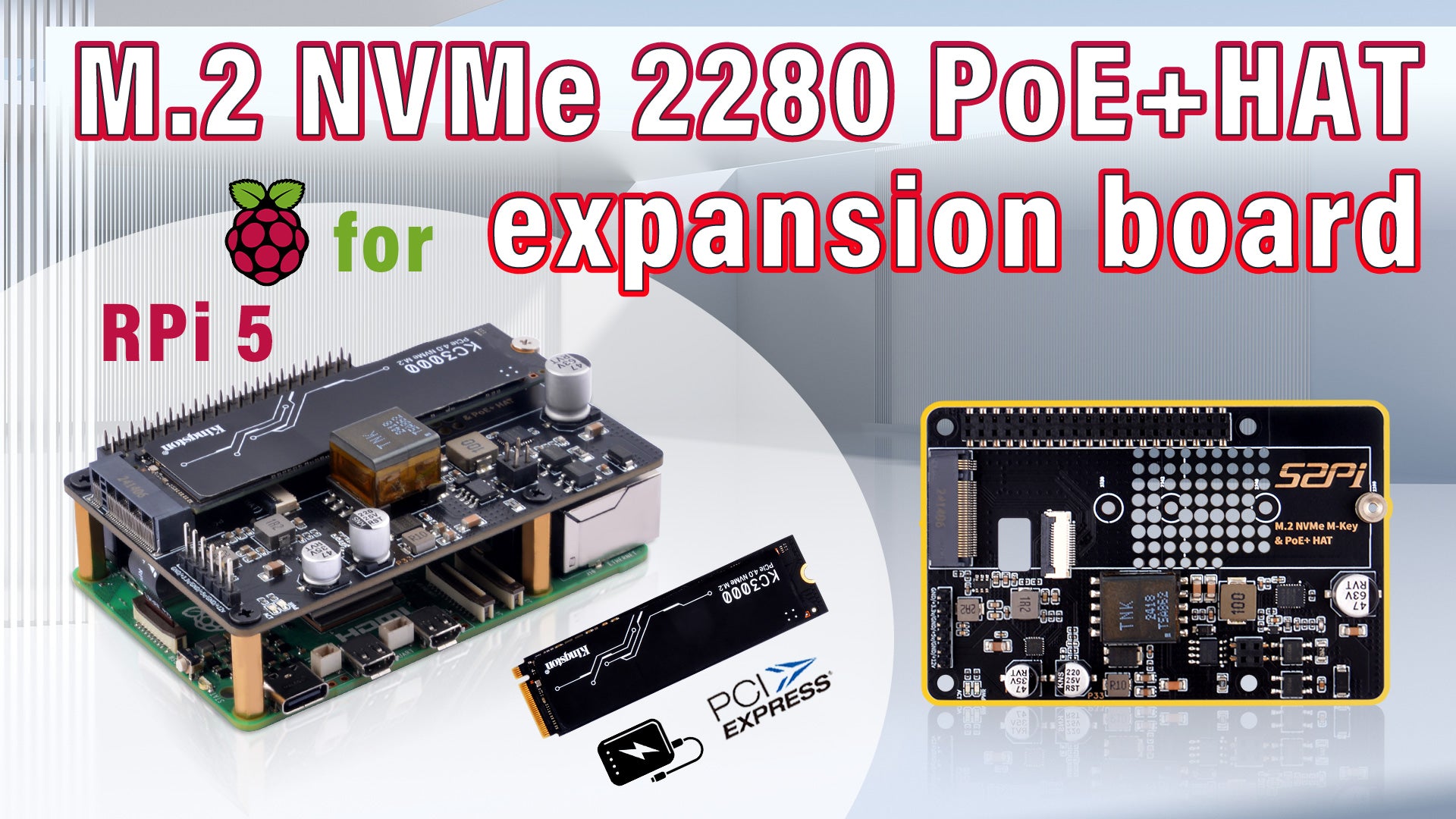 How to use M.2 NVMe M-key & PoE+ Hat with Raspberry Pi 5 (Part.1)