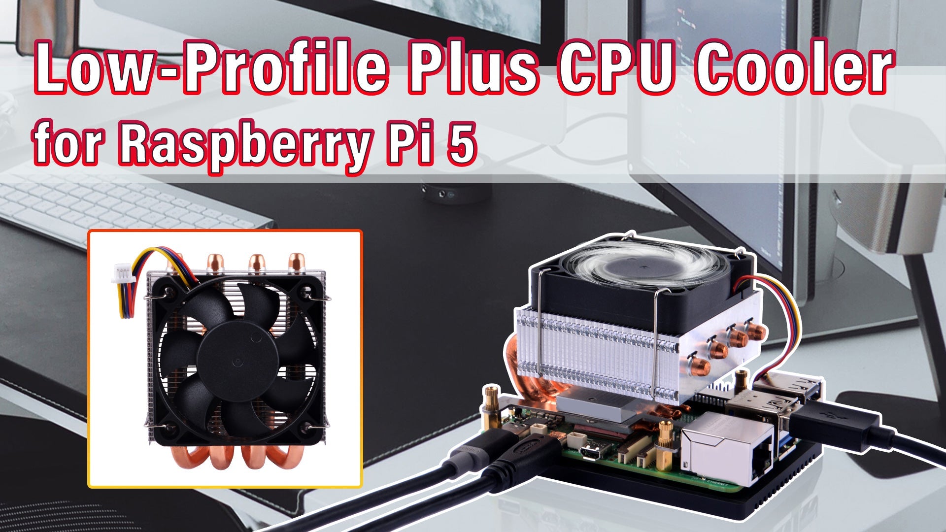 52Pi Low-Profile Plus CPU Cooler for Raspberry Pi 5