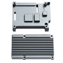 Aluminum Alloy CNC Armor Case 40 Pin Header Gray/Black Passive Cooling Metal Enclosure for Raspberry Pi 4B