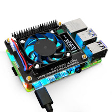 52Pi Raspberry Pi Cooling Fan Expansion Board Plus 0.91 OLED V1.0 Compatible for Raspberry Pi 5/4B/3B+/3B/2B