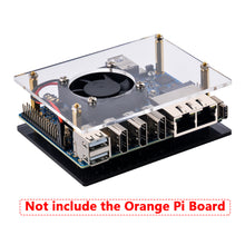 52Pi Orange Pi 5 Plus Acrylic Case Transparent Shell with Fan Power Supply Heatsink