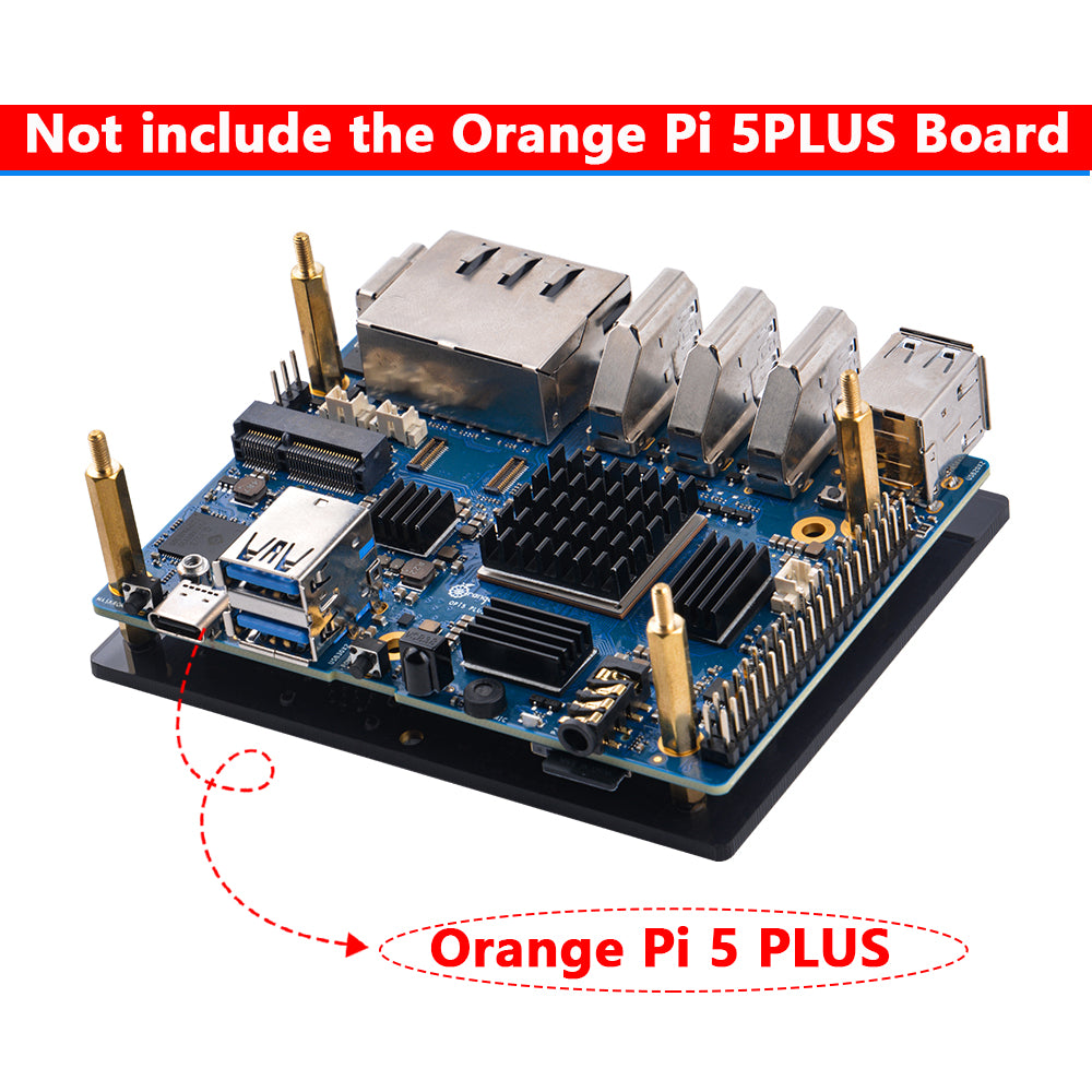 Orange Pi 5 Plus Copper Heatsink Kit Fan and 4 pcs Heat sinks