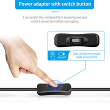 52Pi 5V 3.6A EU Plug Power Supply Adapter with Switch-on/off Cable