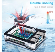 52Pi Acrylic Case 9 Layers Transparent Enlosure With Cooling Fan Heatsink for Raspberry Pi 5