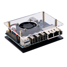 52Pi Orange Pi 5 Plus Acrylic Case Transparent Shell with Fan Power Supply Heatsink