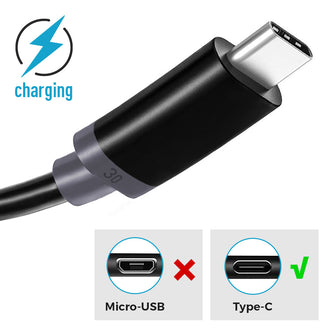 AC 100-240V 0.5A-12V 3.6  USB Charger  Power Supply  EU/US/UK/AU Type C Cable