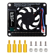 52Pi Raspberry Pi Cooling Fan Expansion Board Plus 0.91 OLED V1.0 Compatible for Raspberry Pi 5/4B/3B+/3B/2B