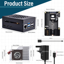 52Pi Starter Kit for Raspberry Pi 8GB, Includes Raspberry Pi 5 8GB Board, N04 M.2 NVMe SSD PCIe Peripheral Board, Metal Case with Active Cooler, 64GB SD Card, HDMI Cable & 27W USB C Power Supply for Raspberry Pi 5