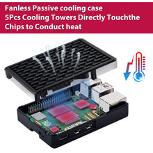 52Pi Armor Case V5 Black Aluminum Alloy Passive Cooling Enlosure Shell for Raspberry Pi 5
