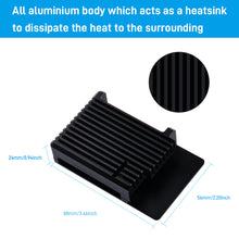 52Pi  Aluminum Case Enlosure Black With Heatsink Fan for Raspberry Pi 5