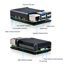 52Pi  Aluminum Case Enlosure Black With Heatsink Fan for Raspberry Pi 5