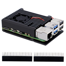 52Pi  Aluminum Case Enlosure Black With Heatsink Fan for Raspberry Pi 5