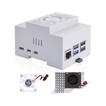 DIN Rail ABS Case with Offical Heat Sink for Raspberry Pi 5