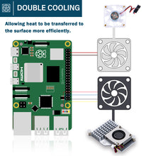 DIN Rail ABS Case with Offical Heat Sink for Raspberry Pi 5, Modular Box for Electrical Panels, Pi 5 Active Cooler for Raspberry Pi 5 8GB/4GB