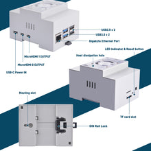 DIN Rail ABS Case with Armor Lite V5 Cooler for Raspberry Pi 5