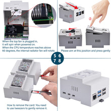 DIN Rail ABS Case with Armor Lite V5 Cooler for Raspberry Pi 5