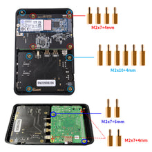 DeskPi Lite M.2 Case with M.2 SATA SSD Expansion Board for Raspberry Pi 4B, with Power Button/ Heatsink with PWM Fan/ Dual Full-Size HDMI/Extra Two USB Ports