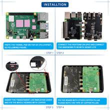 DeskPi Lite M.2 Case with M.2 SATA SSD Expansion Board for Raspberry Pi 4B, with Power Button/ Heatsink with PWM Fan/ Dual Full-Size HDMI/Extra Two USB Ports