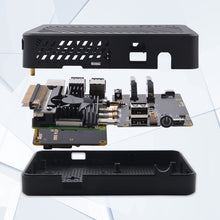 DeskPi Lite M.2 Case with M.2 SATA SSD Expansion Board for Raspberry Pi 4B, with Power Button/ Heatsink with PWM Fan/ Dual Full-Size HDMI/Extra Two USB Ports