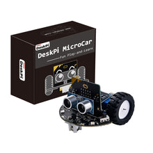 DeskPi MicroCar for Micro:Bit 0.96" OLED Display Sensors Ultrasonic Pre-wired Programming