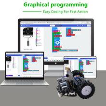 DeskPi MicroCar for Micro:Bit 0.96" OLED Display Sensors Ultrasonic Pre-wired Programming