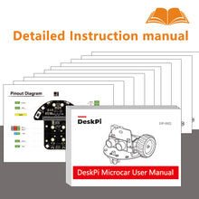 DeskPi MicroCar for Micro:Bit 0.96" OLED Display Sensors Ultrasonic Pre-wired Programming