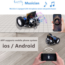 DeskPi MicroCar for Micro:Bit 0.96" OLED Display Sensors Ultrasonic Pre-wired Programming