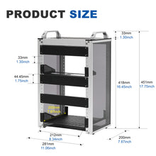 DeskPi RackMate 10 Inch 8U Server Cabinet, T1 Rackmount for Network, Servers, Audio, and Video Equipment