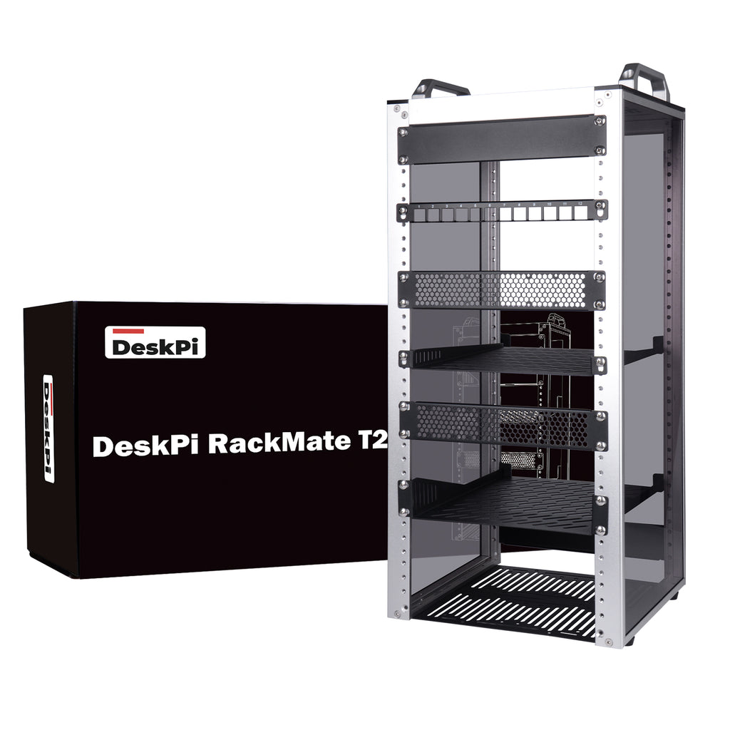 DeskPi RackMate 10 Inch 12U Server Cabinet, T2 Rackmount for