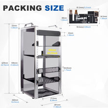 DeskPi RackMate 10 Inch 12U Server Cabinet, T2 Rackmount for Network, Servers, Audio, and Video Equipment