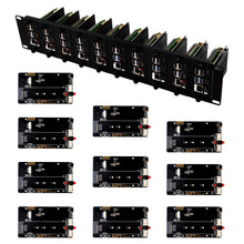 52Pi 19 Inch 2U Rack Mount for Raspberry Pi5 with 10 PCIE NVME Expansion Board Supports M.2 NVMe SSDs