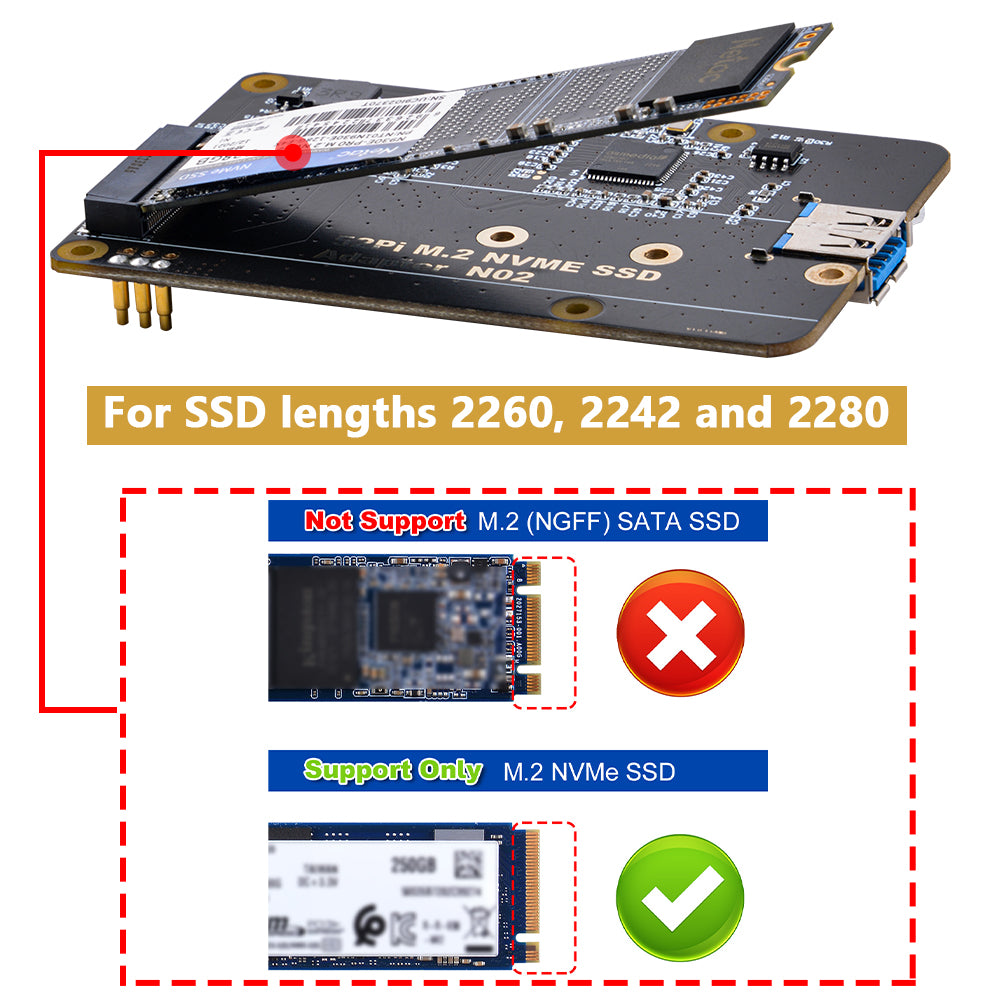 Nvme Rpi4 Ssd Boot 52Pi NVME SSD Storage Expansion Board For