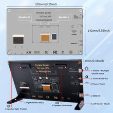 52Pi 10.1 inch 1024x600 60Hz IPS Capacitive Touch Screen with speakers for Raspberry Pi 5