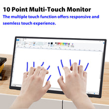 52Pi 18.5 Inch 1920x1080 Capacitive Touch Screen 100-120Hz IPS Display Portable Screen Monitor, Supports Installation of Raspberry Pi 5/4B/3B/3B+
