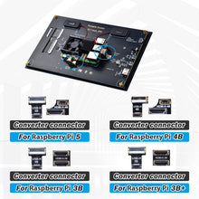 52Pi 10.1-inch Touch Screen 1280X800 Capacitive Monitor LCD Display, supports Installation of Raspberry Pi 5/4B/3B/3B+