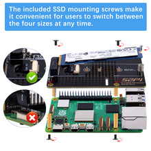 52Pi N04 M.2 NVMe to PCIe Adapter for Raspberry Pi 5, Support M.2 NVMe SSD 2230 2242 2260 2280