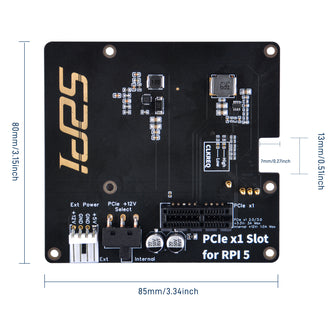 P02 PCIe Slot for Raspberry Pi 5 Extension Adapter Board