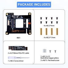 52Pi M01 PCIe M.2 E-Key NVMe SSD PCIe Peripheral Board for Raspberry Pi 5, Support M.2 E-Key NVMe SSD 2230/2242