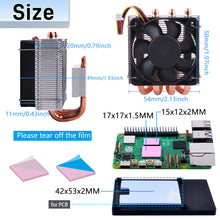 52Pi Low-Profile Plus CPU Cooler for Raspberry Pi 5, Aluminum Heatsink with Cooling Fan for Raspberry Pi 5
