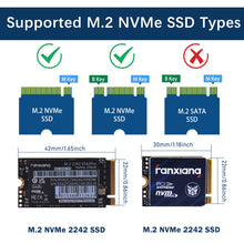 52Pi N10 Tiny PCIe M.2 Key-M NVMe SSD PCIe Peripheral Board for Raspberry Pi 5, Support M.2 NVMe SSD 2230 2242