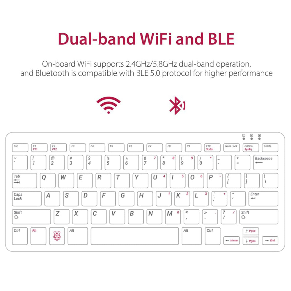 Raspberry Pi 400 PC Kit Keyboard with a Built-in Computer 4GB