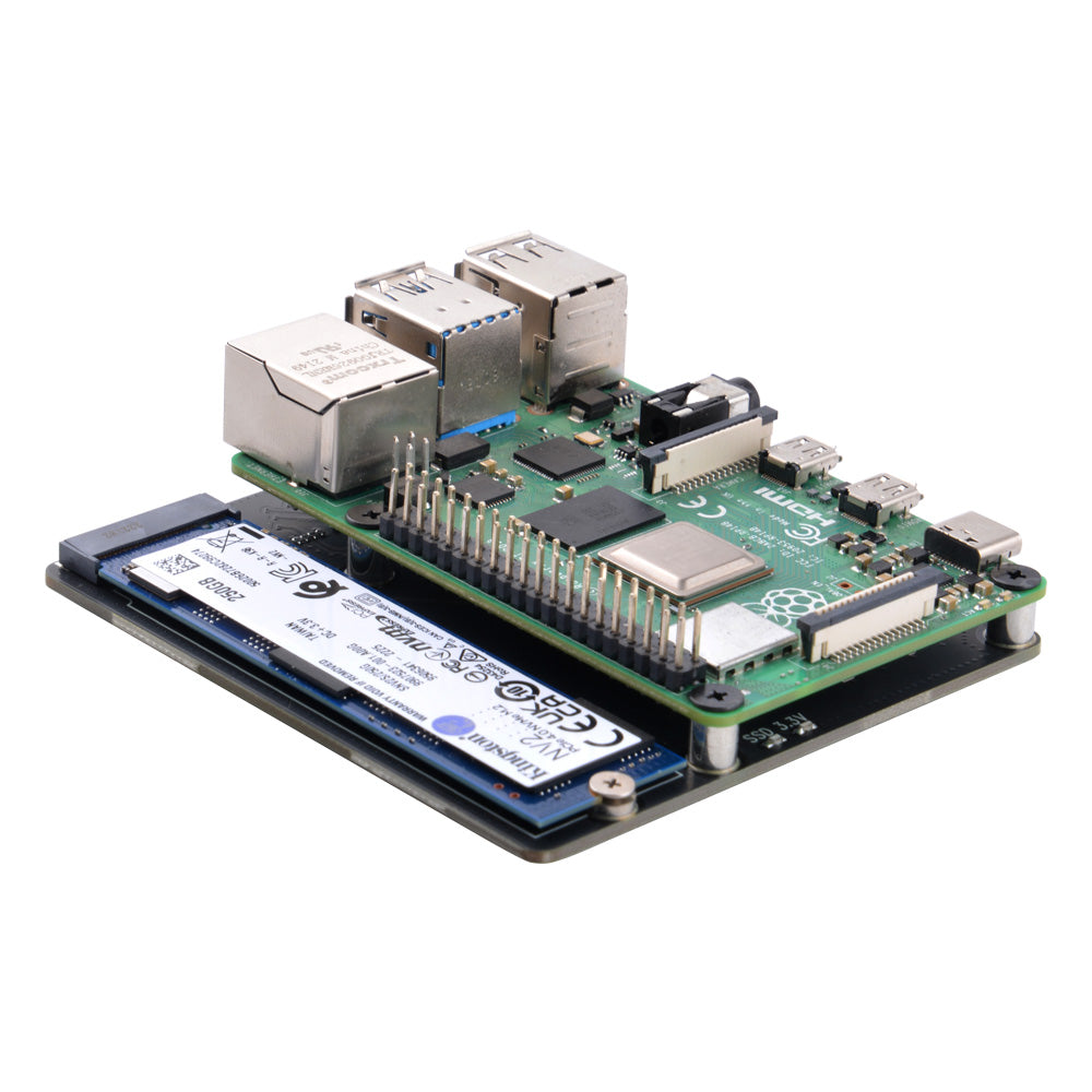 X876 NVMe M.2 SATA SSD NAS Expansion Board for Raspberry Pi 4