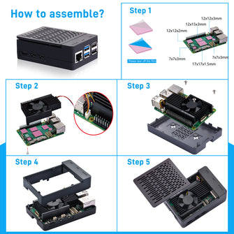 ABS Case Starter Kit with Raspberry Pi 5 SD card power supply