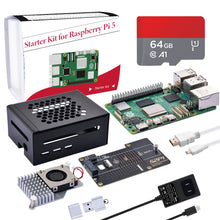 52Pi Starter Kit for Raspberry Pi 8GB, Includes Raspberry Pi 5 8GB Board, N04 M.2 NVMe SSD PCIe Peripheral Board, Metal Case with Active Cooler, 64GB SD Card, HDMI Cable & 27W USB C Power Supply for Raspberry Pi 5