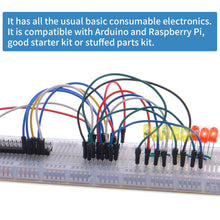 52Pi Electronic Component Kit Resistors Inductors Diodes Transistors LED Transformers Breadboard Oscillators DIY Electronics Projects