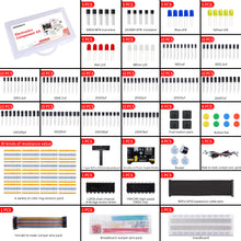 52Pi Electronic Component Kit Resistors Inductors Diodes Transistors LED Transformers Breadboard Oscillators DIY Electronics Projects