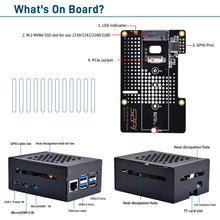 52Pi N04 M.2 2280 PCIe To NVMe Top Extension Adapter Board with Metal Case including Power Supply and Official Cooler  for Raspberry Pi 5