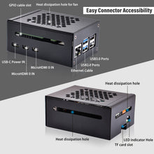 52Pi Metal Case for Raspberry Pi 5,with M.2 HAT+ and Raspberry Pi Active Cooler for Raspberry Pi 5