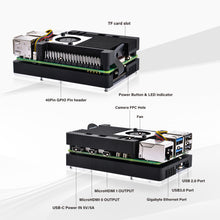 Armor Case with M.2 M-key PCIe3.0 x1 adapter for Raspberry Pi 5, Supports M.2 NVMe SSDs 2230,2242,2260,2280